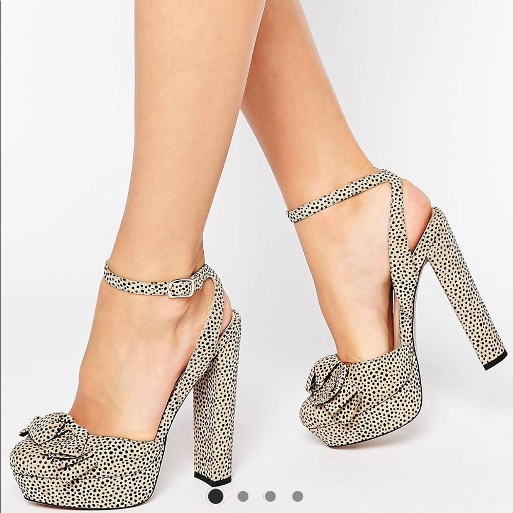 Office London Show Leopard Print Platform Heeled Sandal